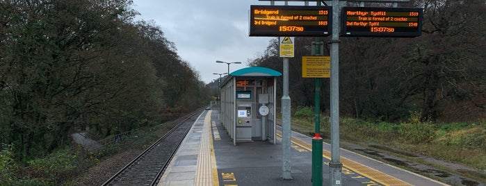 Treforest Estate Railway Station (TRE) is one of Planes, Trains and Automobiles.