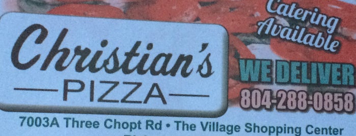 Christian's Pizza is one of Locais curtidos por Jeff.