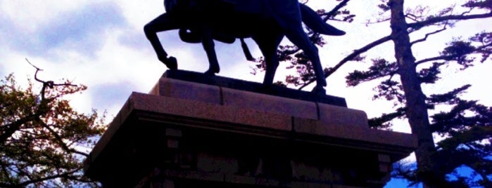 Date Masamune Statue is one of beautiful Japan.