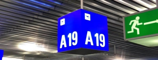Gate A19 is one of Flughafen Frankfurt am Main (FRA) Terminal 1.