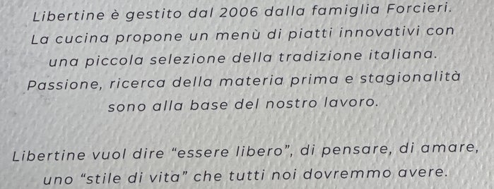 Libertine Bistrot is one of Italy.