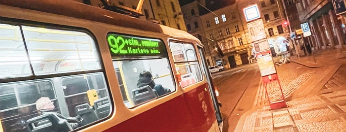 Lazarská (tram) is one of Praha.