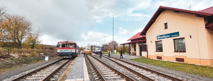 Železniční stanice Mladějov v Čechách is one of Železniční stanice ČR (M-O).