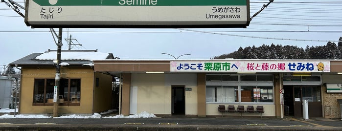 Semine Station is one of JR 미나미토호쿠지방역 (JR 南東北地方の駅).