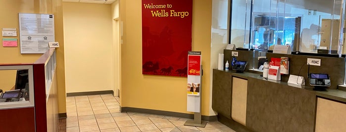 Wells Fargo is one of regular places.
