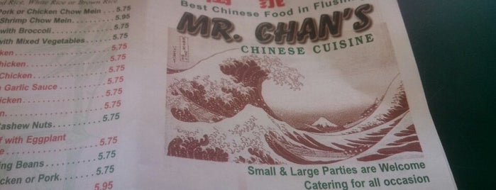 Mr. Chan's is one of Lugares  Especiais.