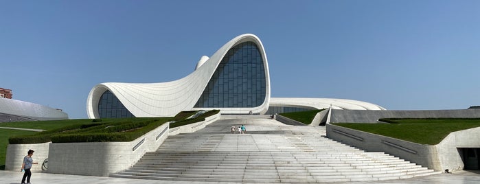 Zaha  Hadid's Masterpiece is one of Baku.