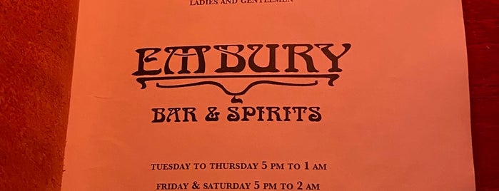 Embury Bar is one of FRA.