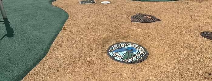 Pokémon manhole cover (Poké Lid) Slowpoke (Higashikagawa) is one of ヤドンマンホール.