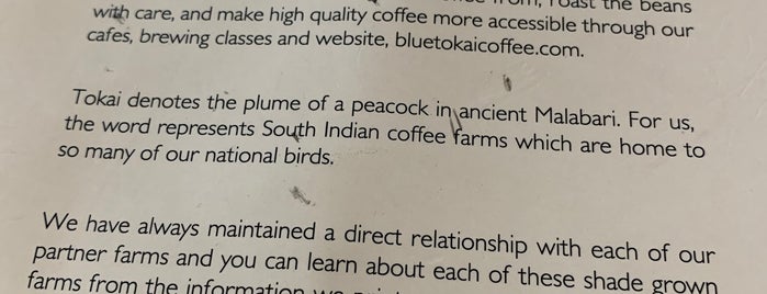 Blue Tokai Coffee Roasters is one of India.