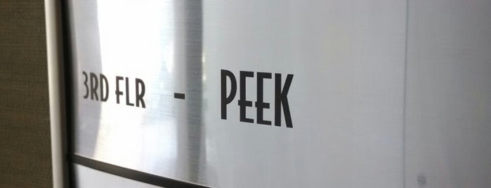 Peek HQ is one of Lugares favoritos de Kevin.