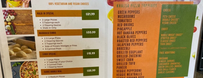 Khalsa Pizza is one of Veggie eats GTA edition.