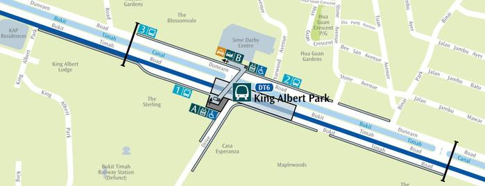 King Albert Park MRT Station (DT6) is one of Downtown Line Stations (DTL).