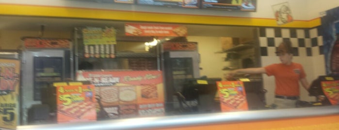 Little Caesars Pizza is one of places.