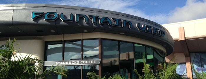 Fountain View (ft. Starbucks) is one of Tempat yang Disukai Lindsaye.
