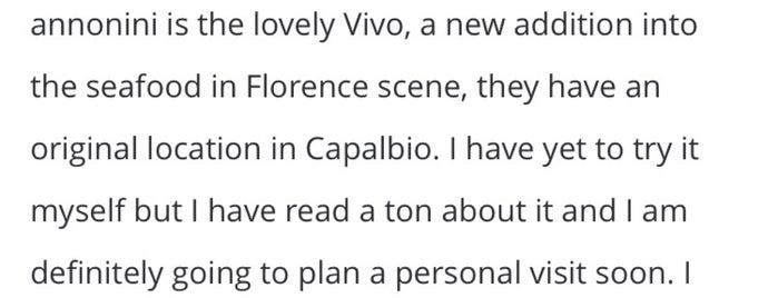 Vivo is one of Florence.