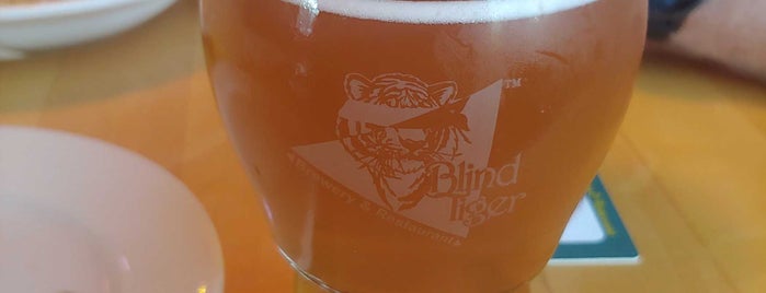 The Blind Tiger Brewery is one of KC Q and Brew.