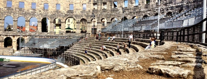 The Pula Amphitheater (Pula Arena) is one of Pula's sights.