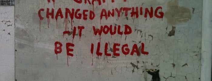 Banksy: "If graffiti changed anything - it would be illegal" is one of Exploring London 2013.