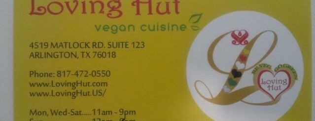 Loving Hut Arlington is one of Dallas Vegan Restaurants.