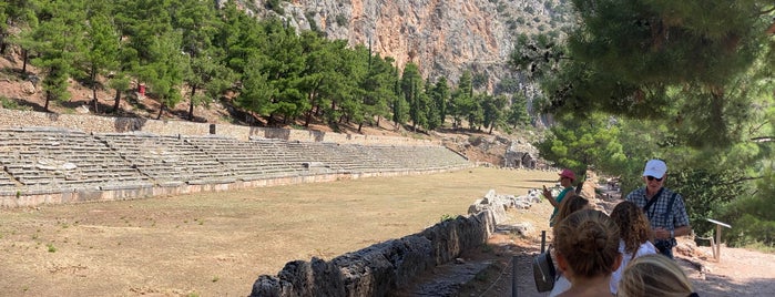Ancient theatre of Delphi is one of Grécia.