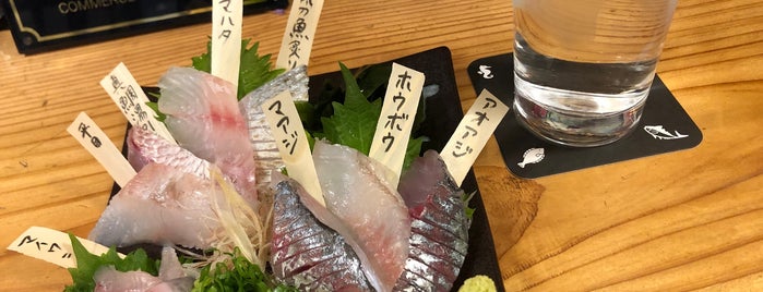 刺身居酒屋 魚男 is one of 飲食店リスト.