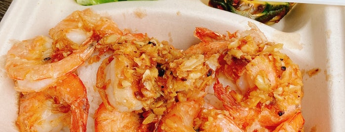 Big Wave Shrimp is one of Hawaii's Diner's, Drive-ins and Dives.