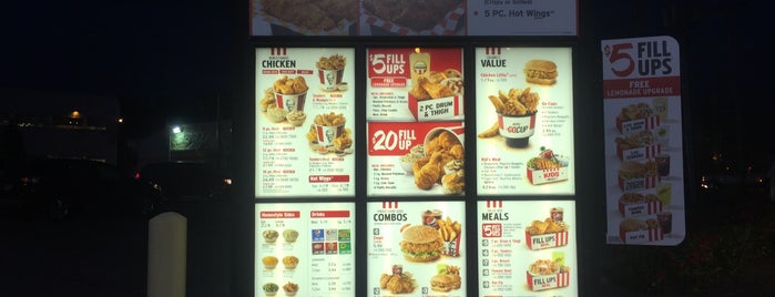 KFC is one of places to eat.. yummo.