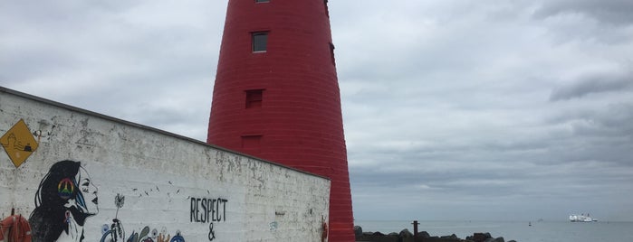 Poolbeg Lighthouse is one of Dublin.