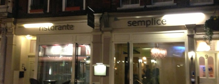 Ristorante Semplice is one of London's great locations - Peter's Fav's.