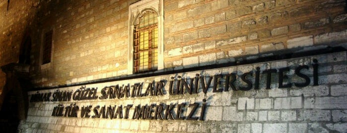 Mimar Sinan Güzel Sanatlar Üniversitesi is one of İstanbul'daki Üniversite ve MYO'ların Kampüsleri.