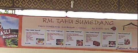 Rumah Makan Tahu Sumedang is one of Food Sumatera, Borneo dan Sulawesi.