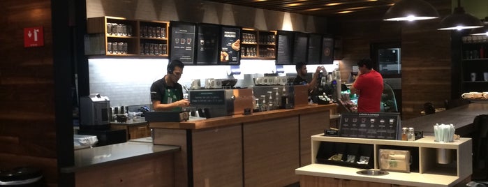 Starbucks is one of coffee shops.