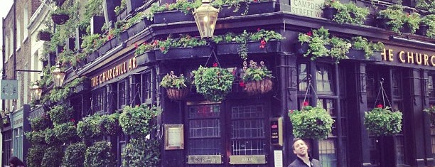 The Churchill Arms is one of London Walk-n-Drink.