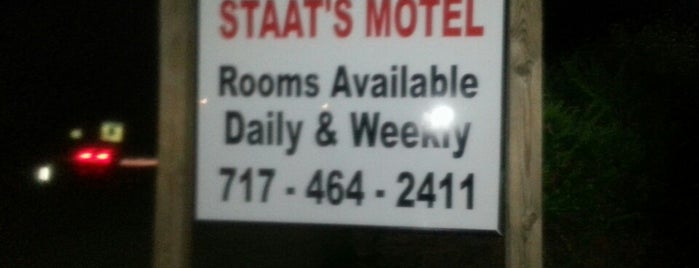 Staat motel is one of Lancaster, Williamsport, Tower City & back home PA.