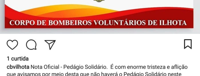 Pedágio Solidário Ilhota is one of Check-ins da mentira.