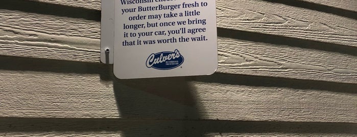Culver's is one of places we go!.