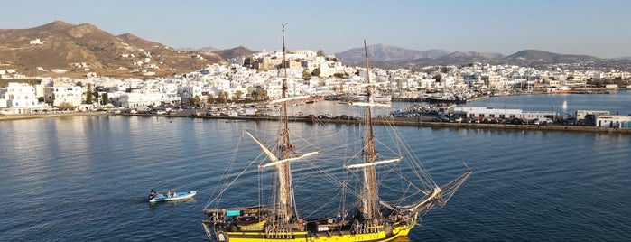 Port of Naxos is one of Naxos Cyclades Grèce.