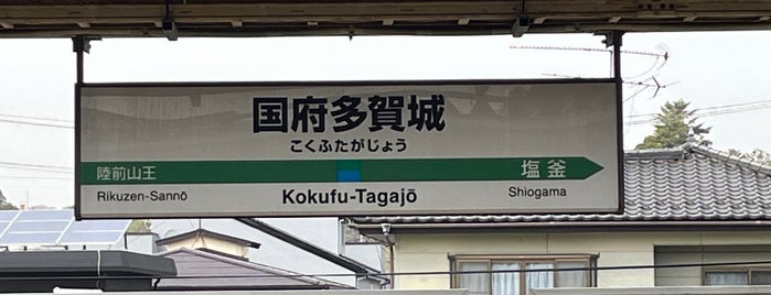 Kokufu-Tagajō Station is one of JR 미나미토호쿠지방역 (JR 南東北地方の駅).