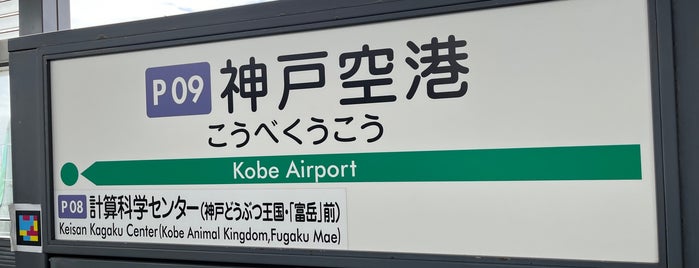 Kobe Airport Station (P09) is one of 終着駅.