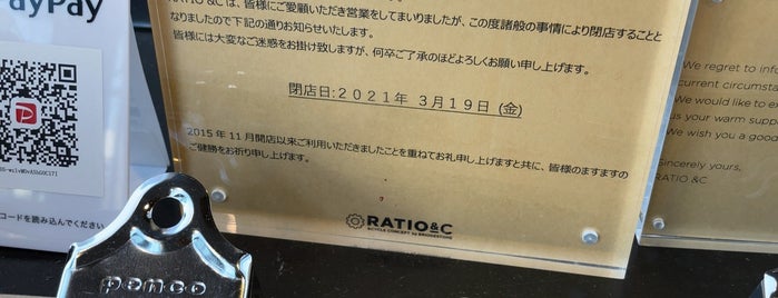 RATIO &C is one of Cafe & Sweets(Tokyo).