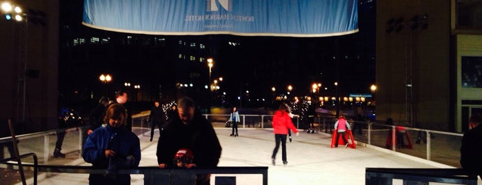 Rotunda Rink @ the Boston Harbor Hotel is one of Tempat yang Disukai Dana.