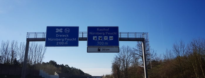 Dreieck Nürnberg/Feucht (54) (49) is one of Autobahndreiecke in Deutschland.