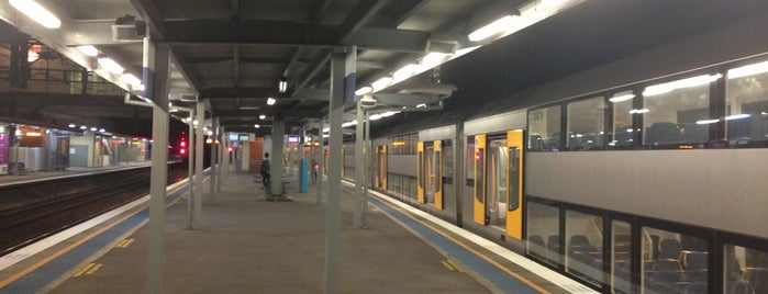 Rhodes Station is one of Sydney Trains (K to T).