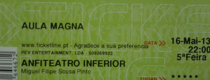 Aula Magna is one of Lisboa.