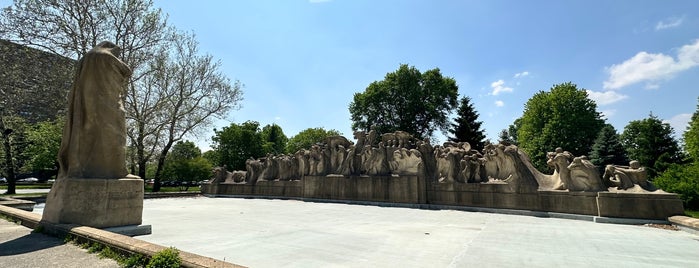 Lorado Taft's "Fountain of Time" is one of The 13 Best Sculpture Gardens in Chicago.