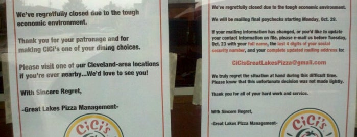CiCi's Pizza is one of Deaf groups/resources/events, Cleveland Ohio.