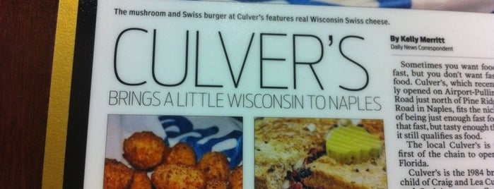 Culver's is one of Lieux sauvegardés par Dan.