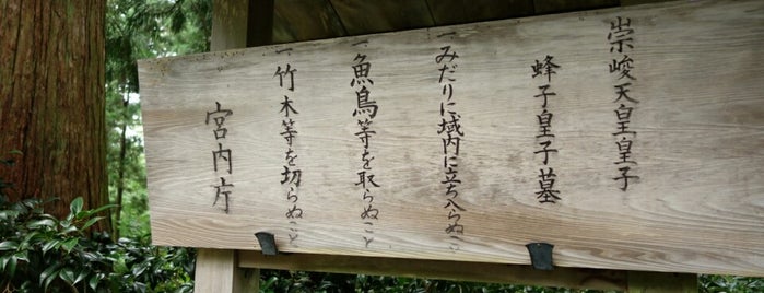 崇峻天皇皇子 蜂子皇子墓（能除太子墓所） is one of 立てた墓ベニュー.