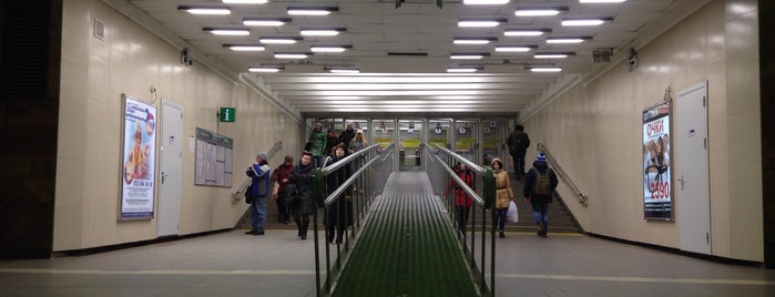 metro Novocherkasskaya is one of St. Petersburg Subway.